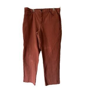 Gloria Vanderbilt Amanda Straight Leg Women's 16 Average Terracotta Jeans